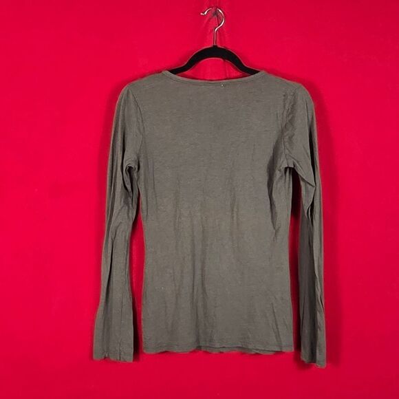 JAMES PERSE Cotton Jersey‎ Long Sleeve Top Womens Size 2 Medium - Picture 3 of 5